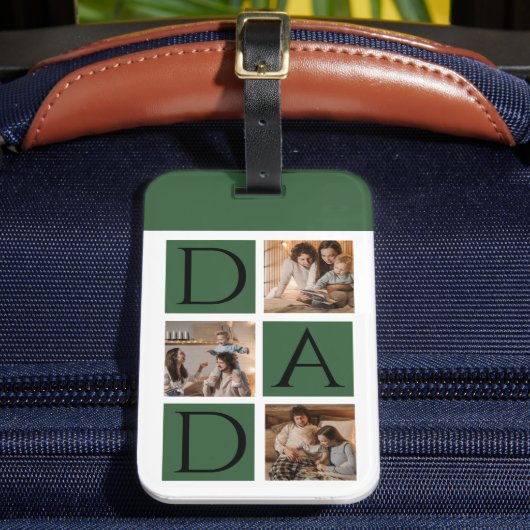 Moderne fotocollage "Daddy" Bagagelabel (Voorkant Insitu 2)