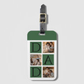 Moderne fotocollage "Daddy" Bagagelabel (Voorkant (verticaal))