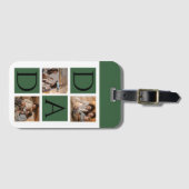 Moderne fotocollage "Daddy" Bagagelabel (Voorkant (horizontaal))