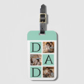 Moderne fotocollage "Daddy" Bagagelabel (Voorkant (verticaal))