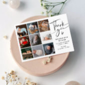 Moderne fotocollage Dank je geboorte Aankondiging