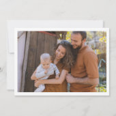 Moderne fotocollage Dank je geboorte Aankondiging (Achterkant)