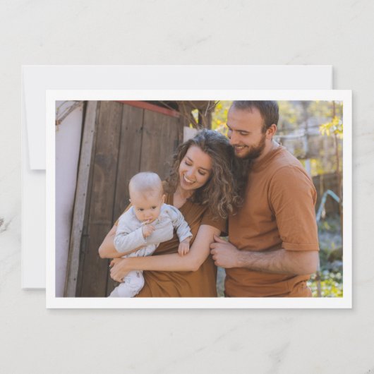 Moderne fotocollage Dank je geboorte Aankondiging (Achterkant)