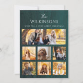 Moderne fotocollage dubbelzijdige kerst Plat Feestdagenkaart (Voorkant)