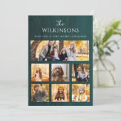 Moderne fotocollage dubbelzijdige kerst Plat Feestdagenkaart (Staand voorkant)