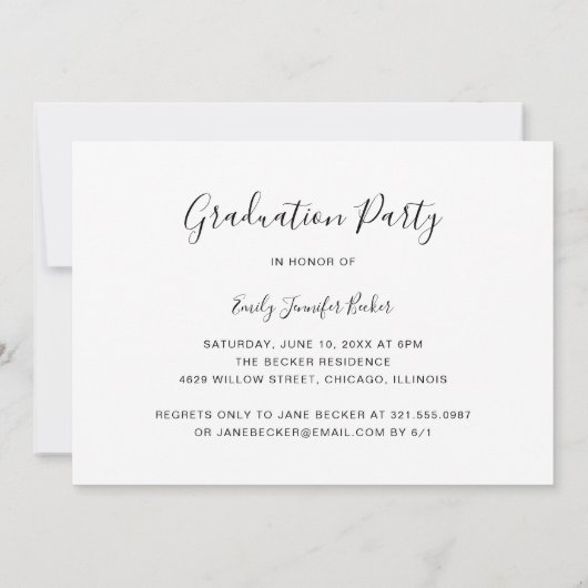 Moderne fotocollage Elegant Afstuderen Kaart (Achterkant)