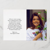 Moderne Fotocollage Elegante Afstuderen Folie Uitnodiging (Achterkant)