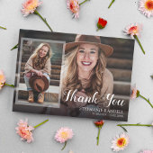 Moderne fotocollage en bericht bedankkaart