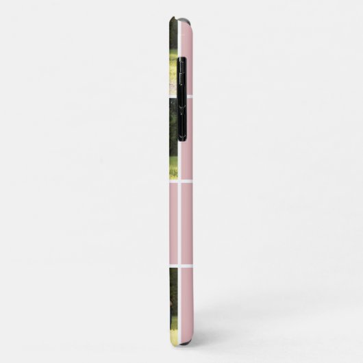 Moderne fotocollage en zwart monogram roze Case-Mate iPhone case (Achterkant/links)