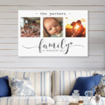 Moderne fotocollage familie is alles canvas afdruk<br><div class="desc">Deze prachtige canvaswandkunst beschikt over een prachtige fotocollage van drie lijsten met gekoesterde herinneringen, versierd met de oprechte boodschap: "Familie is alles." Het elegante zwart-wit ontwerp, gecombineerd met een prachtig script en gedrukte typografie, creëer is een verfijnd en duurzaam stuk dat elke interieurstijl zal aanvullen. Personaliseer het met uw familienaam....</div>