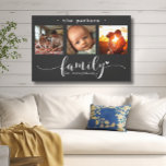 Moderne fotocollage familie is alles canvas afdruk<br><div class="desc">Deze prachtige canvaswandkunst beschikt over een prachtige fotocollage van drie lijsten met gekoesterde herinneringen, versierd met de oprechte boodschap: "Familie is alles." Het elegante zwart-wit ontwerp, gecombineerd met een prachtig script en gedrukte typografie, creëer is een verfijnd en duurzaam stuk dat elke interieurstijl zal aanvullen. Personaliseer het met uw familienaam....</div>