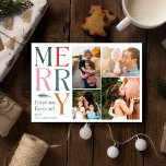 Moderne fotocollage familie kerstvakantie feestdagenkaart<br><div class="desc">Onze Modern Photo Collage Family Holiday Christmas Wenskaart is de perfecte manier om de vreugde en warmte van het seizoen te delen met uw geliefden! Deze levendige en feestelijke kaart is ontworpen om de essentie van saamhorigheid en viering vast te leggen, waardoor het een ideale keuze is voor het verspreiden...</div>
