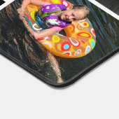 Moderne fotocollage familienaam Monogram Bureaumat (Hoek)