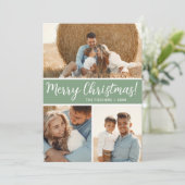 Moderne fotocollage feestdagenkaart (Staand voorkant)