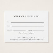 Moderne fotocollage-fotografie-cadeaubon visitekaartje (Achterkant)