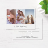 Moderne fotocollage-fotografie-cadeaubon visitekaartje (Bureau)