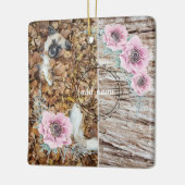 moderne fotocollage-fotohond keramisch ornament (Links)