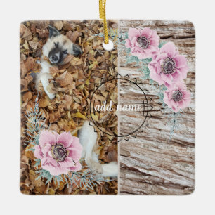 moderne fotocollage-fotohond keramisch ornament