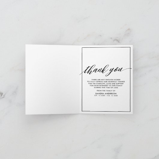 Moderne fotocollage Funeral bedankt (Binnen)