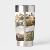 Moderne fotocollage geïsoleerde drinkbeker (Achterkant)