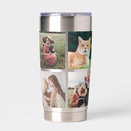 Moderne fotocollage geïsoleerde drinkbeker (Voorkant)