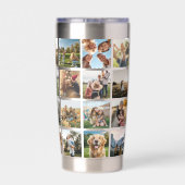 Moderne fotocollage geïsoleerde drinkbeker (Achterkant)