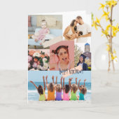 Moderne fotocollage Gelukkige verjaardagskaart Kaart (Gele Bloem)