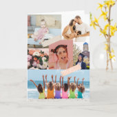 Moderne fotocollage Gelukkige verjaardagskaart Kaart (Gele Bloem)