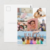 Moderne fotocollage Gelukkige verlate verjaardagsk Briefkaart (Voorkant / Achterkant)