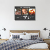 Moderne fotocollage Geniet van de kleine dingen Canvas Afdruk (Insitu (Slaapkamer))
