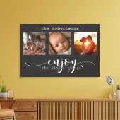 Moderne fotocollage Geniet van de kleine dingen Canvas Afdruk (Insitu (Woonkamer))
