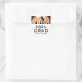 Moderne fotocollage gepersonaliseerd 2025 Afstuder Vierkante Sticker (Tas)