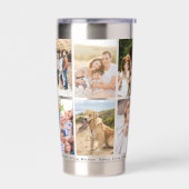 Moderne fotocollage gepersonaliseerd geïsoleerde drinkbeker (Links)