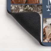 Moderne Fotocollage Gepersonaliseerde Monogram Mar Muismat (Hoek)