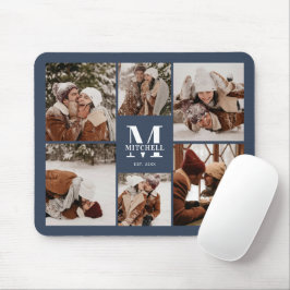 Moderne Fotocollage Gepersonaliseerde Monogram Mar Muismat