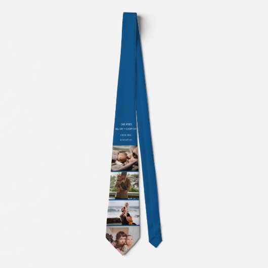 Moderne fotocollage gepersonaliseerde papa-modus stropdas (Voorkant)