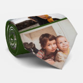 Moderne fotocollage gepersonaliseerde papa-modus stropdas (Opgerold)