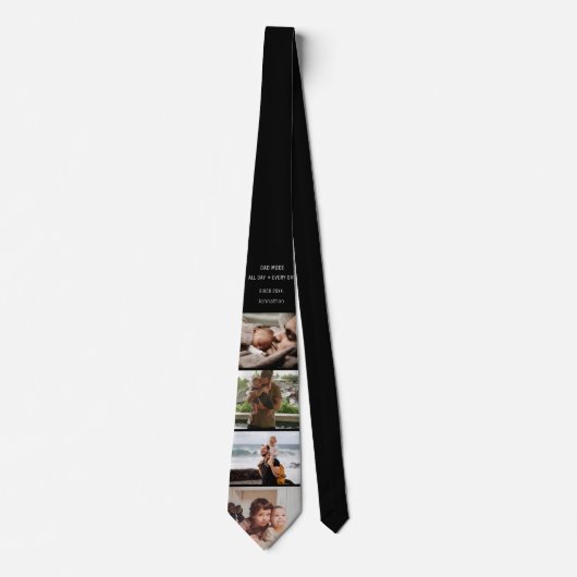 Moderne fotocollage gepersonaliseerde papa-modus stropdas (Voorkant)