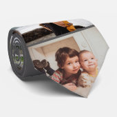 Moderne fotocollage gepersonaliseerde papa-modus stropdas (Opgerold)