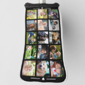 Moderne fotocollage golfer monogram gepersonalisee golfheadcover (Draai 90)