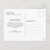 Moderne fotocollage gouden doos lint kerst feestdagenkaart (Achterkant)