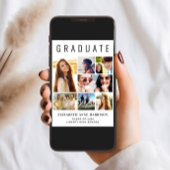 Moderne fotocollage Graduation Party Kaart