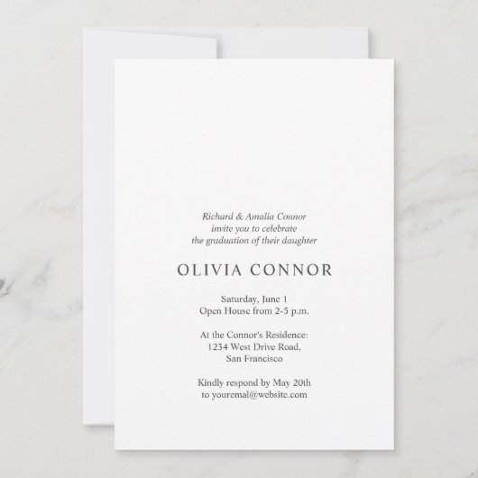 Moderne fotocollage Graduation Party Kaart (Achterkant)