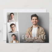 Moderne fotocollage Graduation Party Kaart (Voorkant)