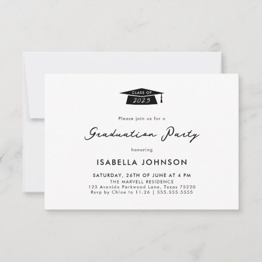 Moderne fotocollage Graduation Party Kaart (Voorkant)