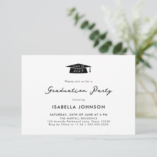 Moderne fotocollage Graduation Party Kaart (Staand voorkant)