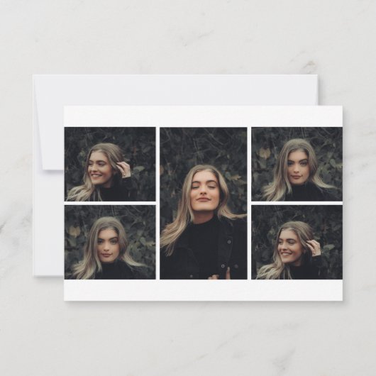 Moderne fotocollage Graduation Party Kaart (Achterkant)