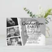 Moderne fotocollage Graduation Party Kaart (Staand voorkant)