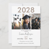 Moderne fotocollage Graduation Party Kaart (Voorkant)