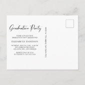 Moderne fotocollage Graduation Party Uitnodiging Briefkaart (Achterkant)